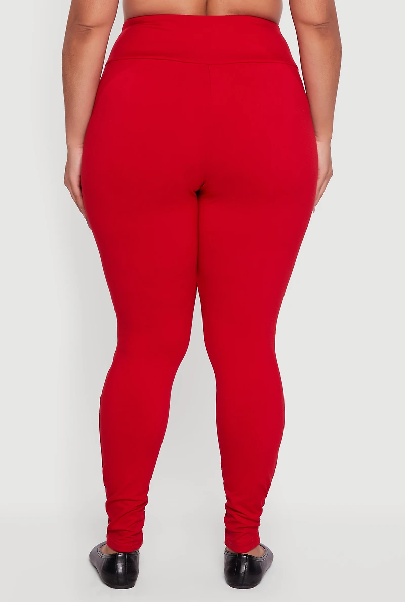 Plus Soft Knit High Waisted Leggings