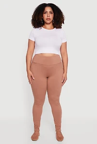 Plus Soft Knit High Waisted Leggings