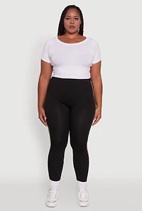 Plus Seamless Lurex Side Stripe Leggings