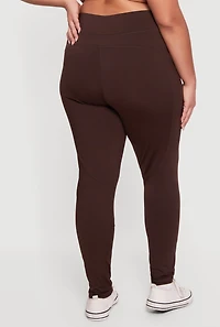 Plus Cell Phone Pocket High Waisted Leggings