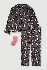 Plus Panda Pajama Top and Pants with Socks Gift Set