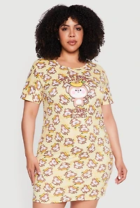 Plus Monkey Business Graphic Sleepshirt