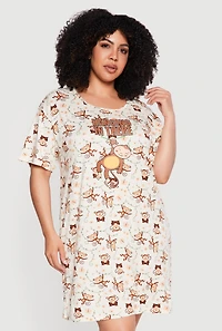 Plus Hanging There Graphic Sleepshirt