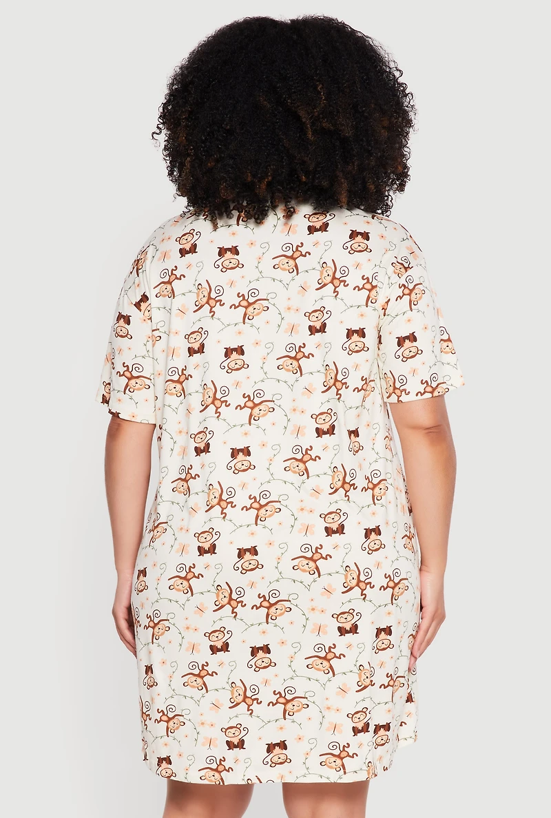 Plus Hanging There Graphic Sleepshirt