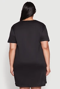Womens Plus Juneteenth Graphic Sleepshirt,
