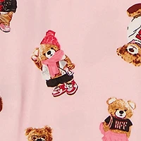 Plus Assorted Bear Graphic Pajama Top and Pants with Sleep Mask
