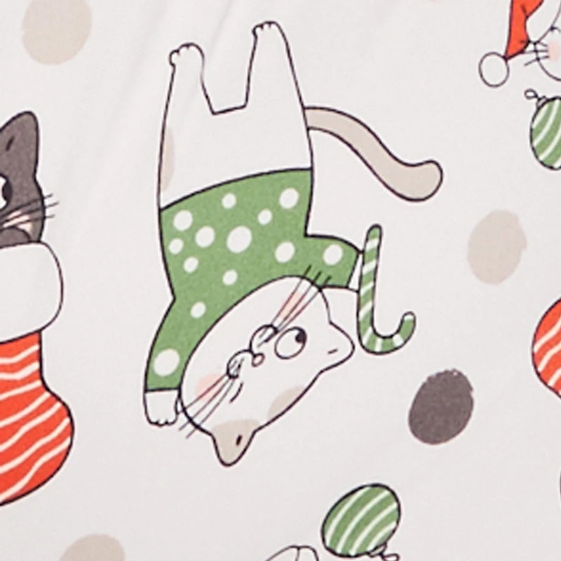 Plus Polka Dot Cat Graphic Pajama Onesie