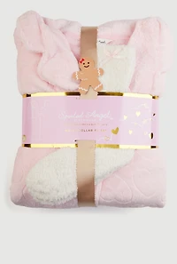 Plus Patterned Plush Pajama Gift Set