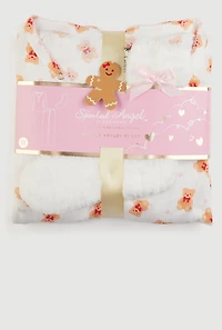 Plus Teddy Bear Waffle Knit Henley Pajama Gift Set