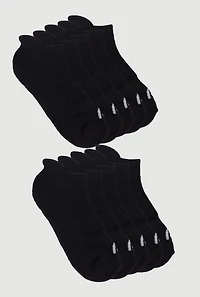 R Collection Cushioned No Show Socks 5 Pack