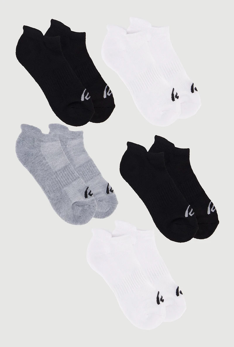 R Collection Cushioned No Show Socks 5 Pack