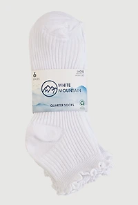 Lettuce Edge Quarter Socks 20 Pack Size 4-10