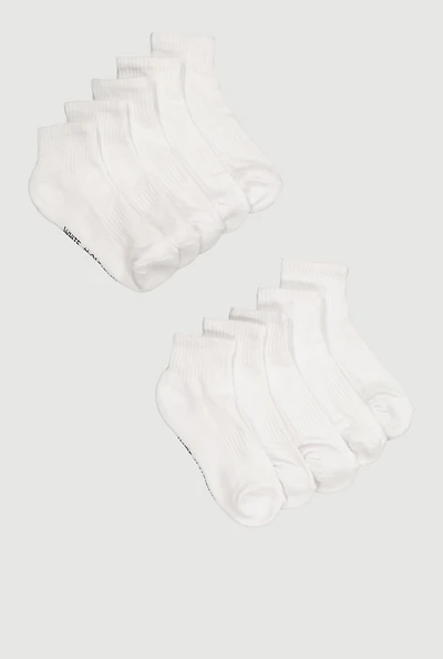 Performance Quarter Socks 10 Pack Size 4-10