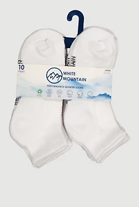 Performance Quarter Socks 10 Pack Size 4-10