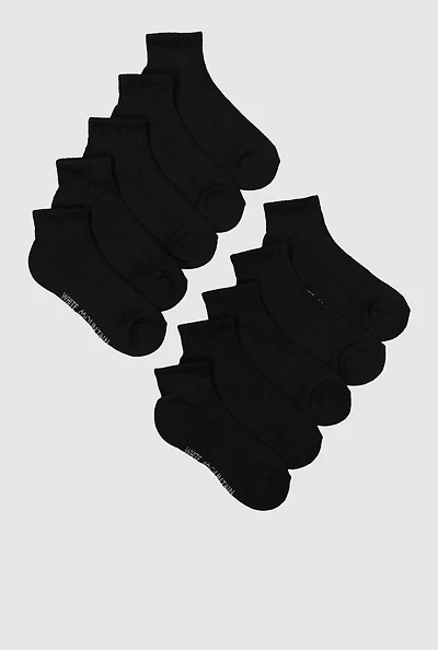 Quarter Socks 10 Pack Size 4-10