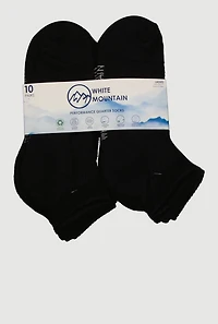 Quarter Socks 10 Pack Size 4-10