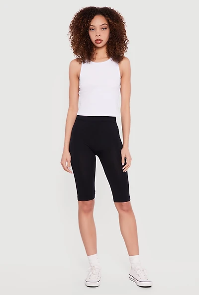 Seamless Mid Rise Biker Shorts