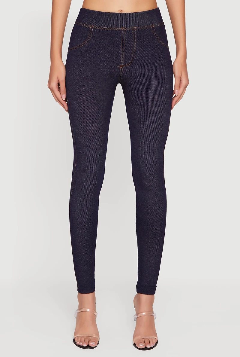 Casual Fleece Lined High Waisted Jeggings