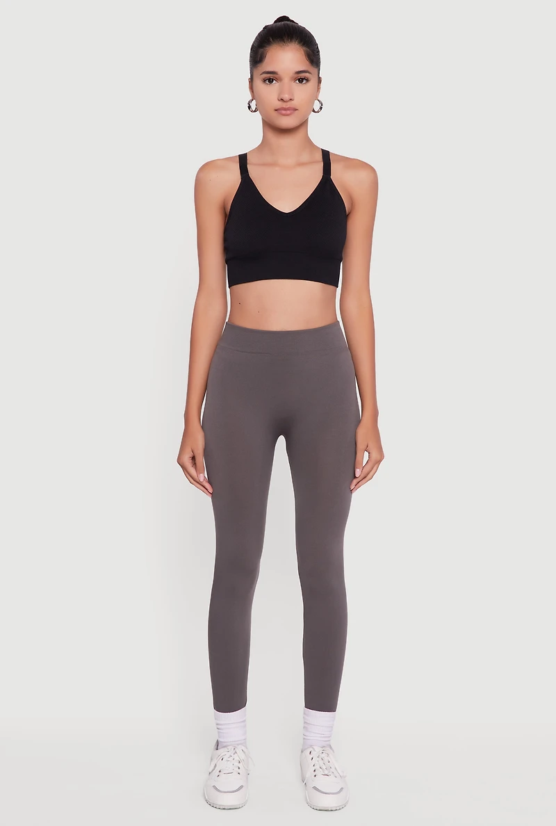 High Waisted Fleece Lined Leggings