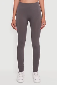 Womens High Waisted Fleece Lined Leggings, S-M