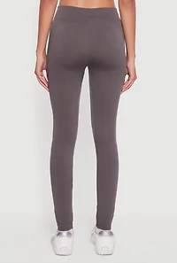 Womens High Waisted Fleece Lined Leggings, S-M