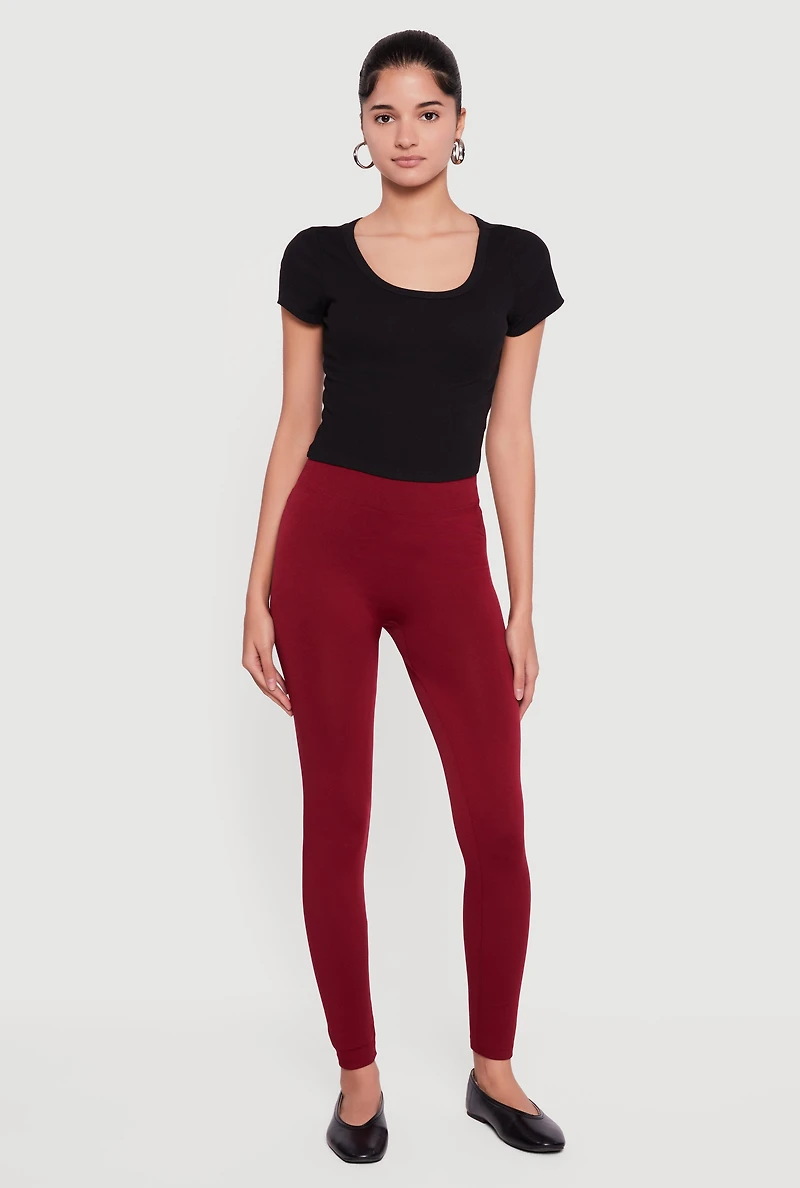 High Waisted Fleece Lined Leggings