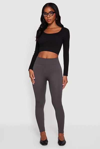 High Waisted Fleece Lined Leggings