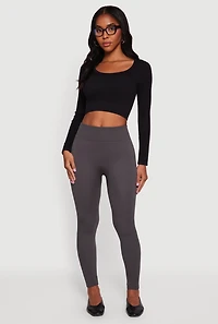 High Waisted Fleece Lined Leggings
