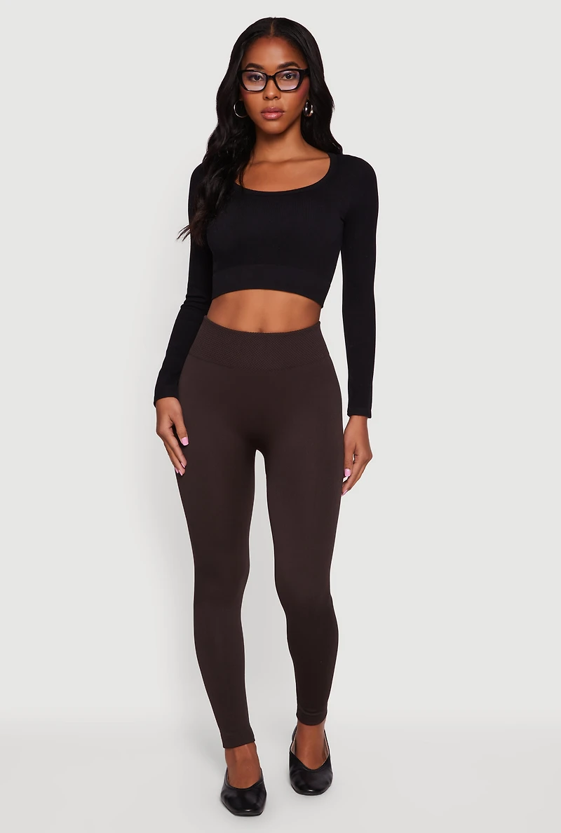 High Waisted Fleece Lined Leggings