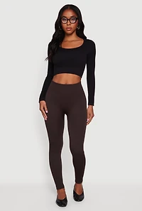High Waisted Fleece Lined Leggings