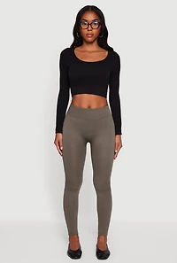 High Waisted Fleece Lined Leggings