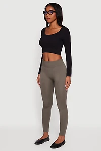 High Waisted Fleece Lined Leggings