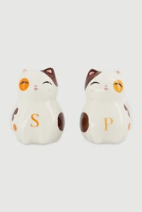 Calico Cat Ceramic Salt and Pepper Shakers 2 Pack