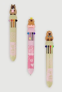 Capybara 10 Ink Multicolor Pens 3 Pack