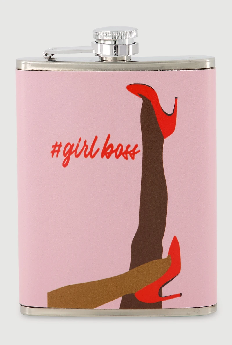 Girlboss Graphic Flask