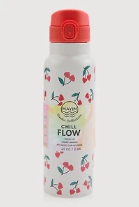 Cherry Heart Print Chill Flow Water Bottle, Multi