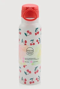 Cherry Heart Print Chill Flow Water Bottle, Multi