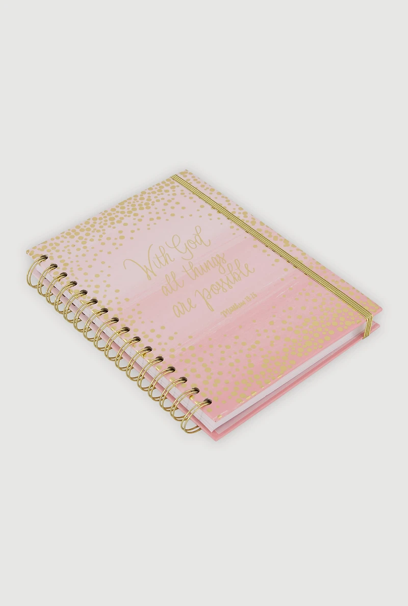 With God All Things Are Possible Spiral Notebook