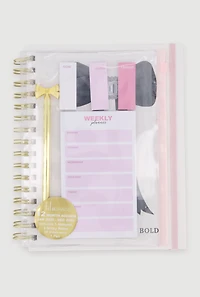 Strong Brave Bold Bow Graphic Monthly Planner Set