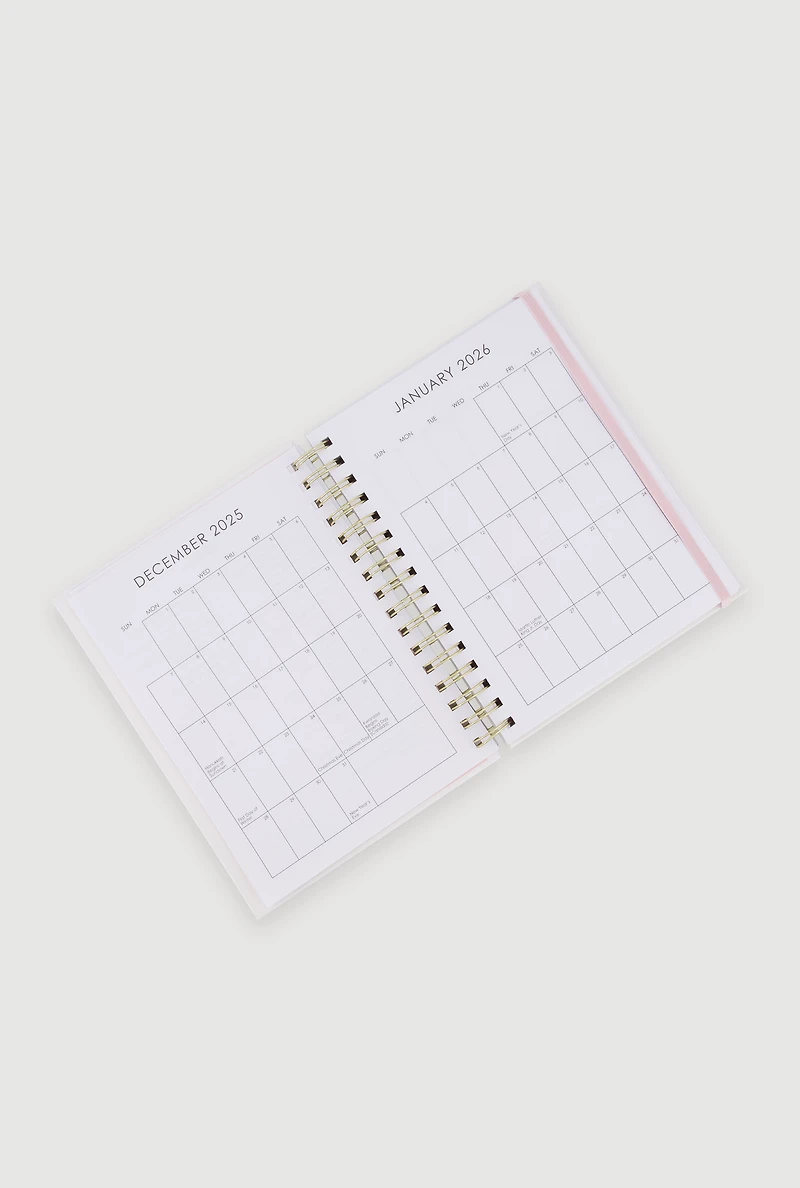 Strong Brave Bold Bow Graphic Monthly Planner Set