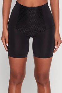 Womens High Waisted Shapewear Shorts, Black, Size S