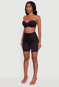 Womens High Waisted Shapewear Shorts, Black, Size S