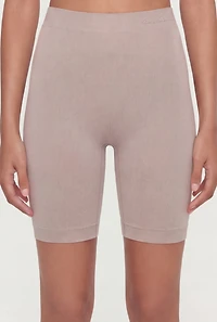 Solid High Waisted Shapewear Bike Shorts 2 Pack
