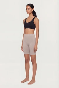 Solid High Waisted Shapewear Bike Shorts 2 Pack