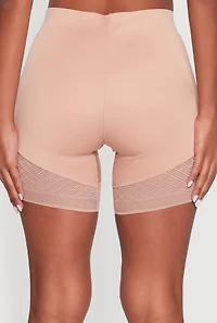 High Waisted Lace Detail Shapewear Shorts 2 Pack