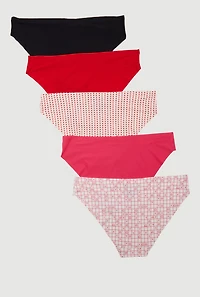 Assorted Laser Cut Bikini Panties 5 Pack