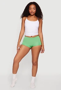 Ribbed Knit Boyshort Underwear