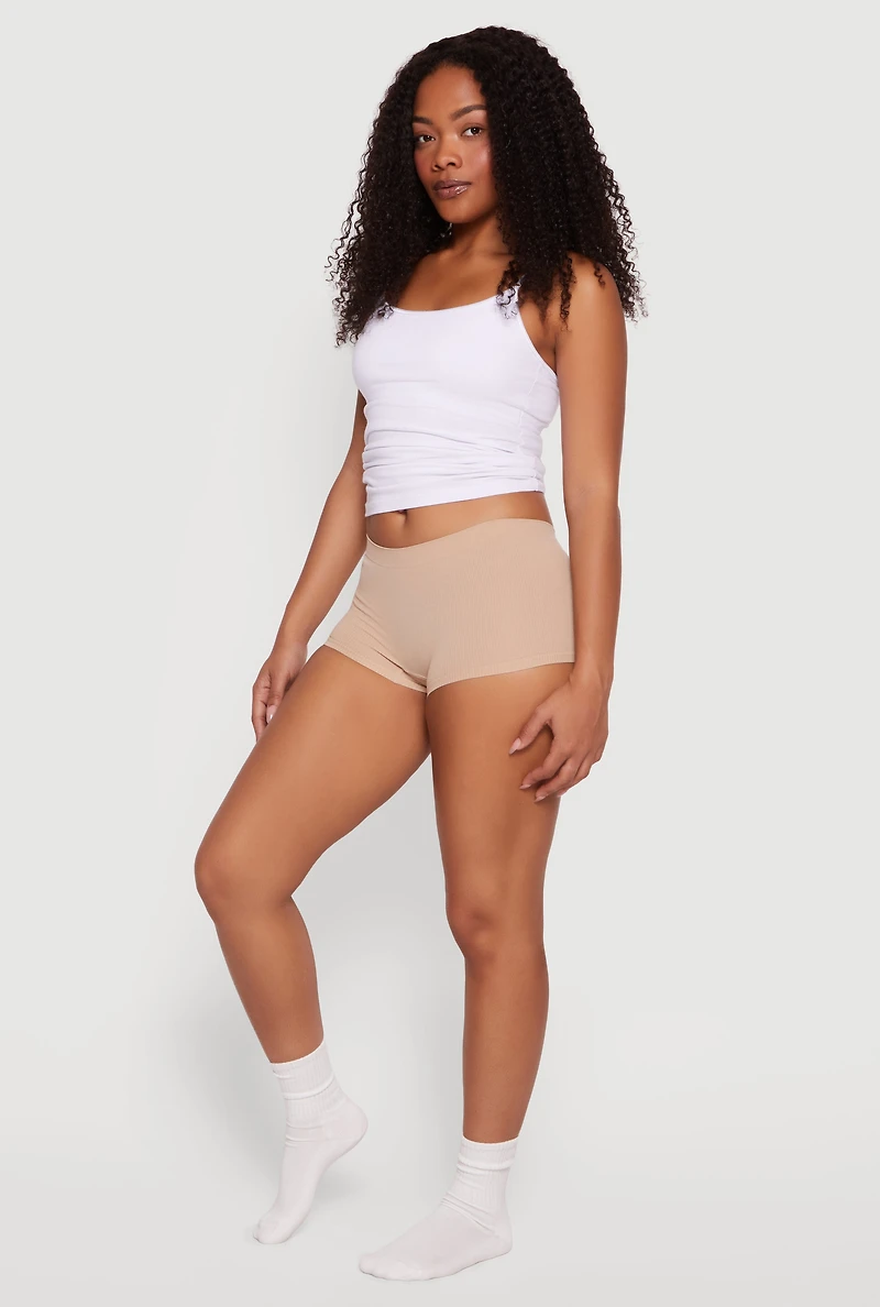 Cheeky Rib Knit Boyshort Panty
