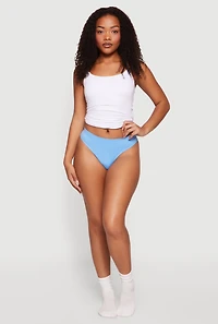 Seamless Solid Thong Underwear