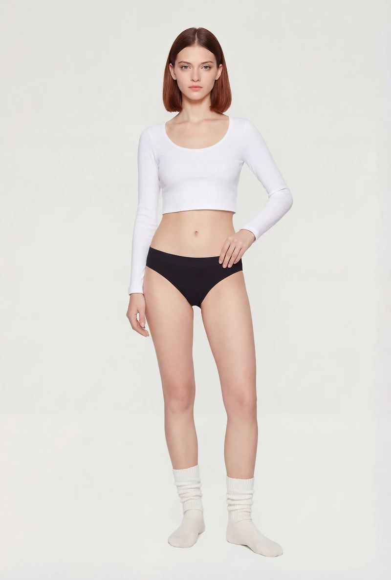 Solid Seamless Bikini Panty